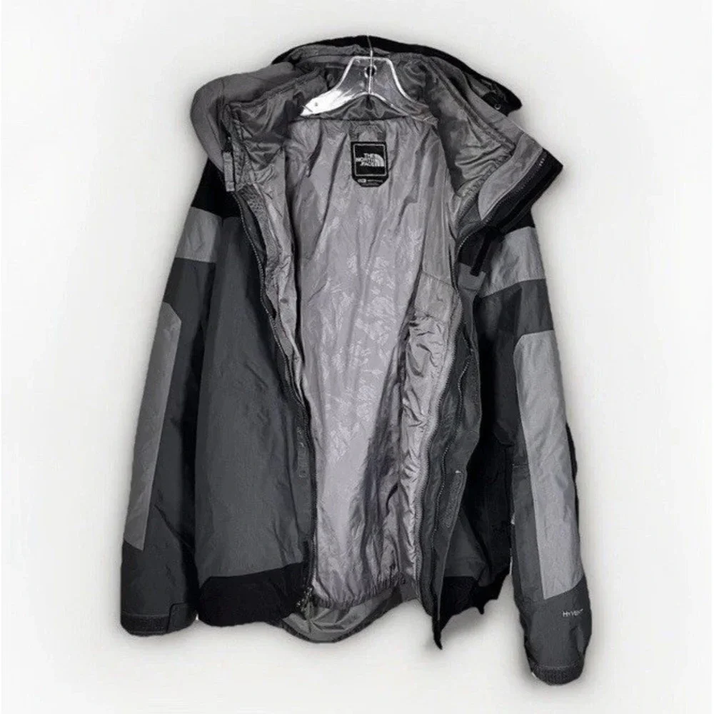 The‎ North Face HyVent 3-in-1 Parka Mens Large Gray Winter Ski Jacket Hooded TNF